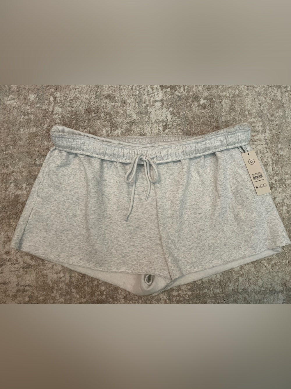 No Boundaries Heather Gray Drawstring Foldover lace Shorts size XXL-NWT
